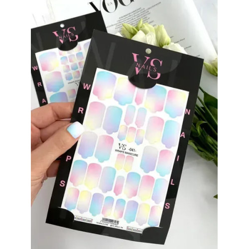 VS Nails Пленки для маникюра градиент -041-