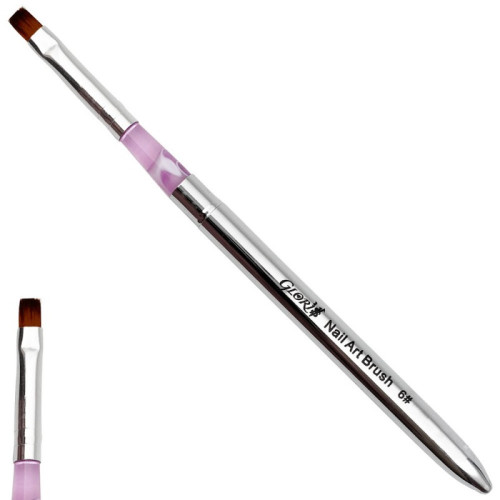 Пензлик для гелю Nail Art Brush №6 Прямий Пензлик для гелю Nail Art Brush №6 Прямий